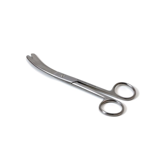 Busch navelstrengschaar 16 cm gebogen RVS
