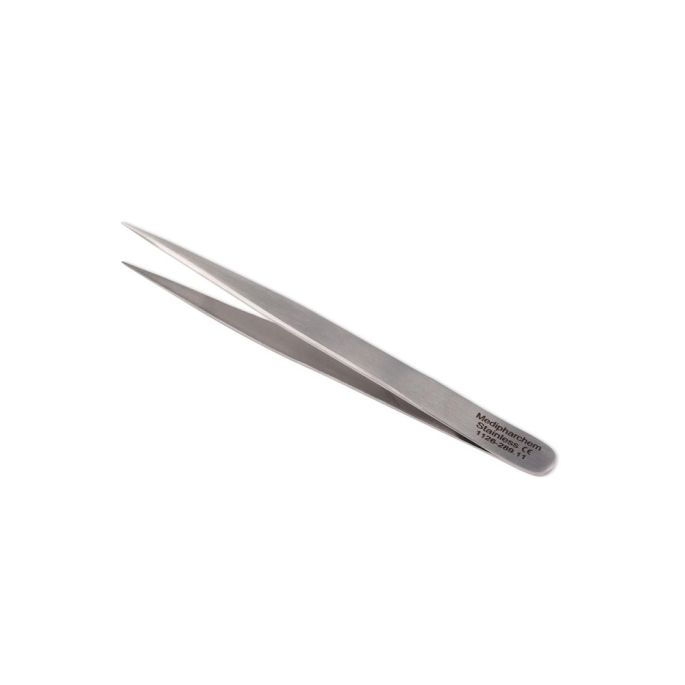 Horlogemakers pincet recht extra spits 11 cm RVS