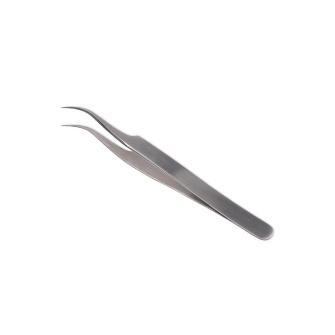Horlogemakers pincet gebogen spits schouder model 11 cm RVS