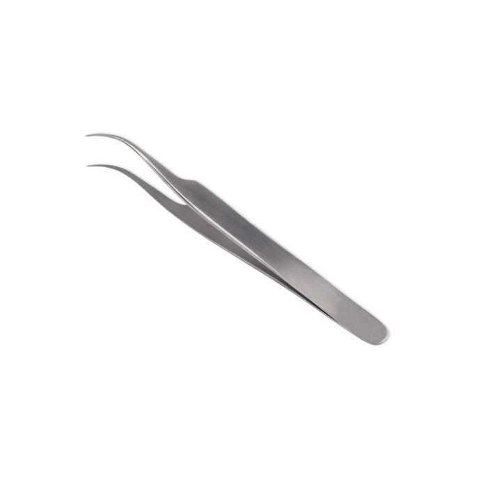 Horlogemakers pincet gebogen extra spits schoudermodel 11 cm RVS