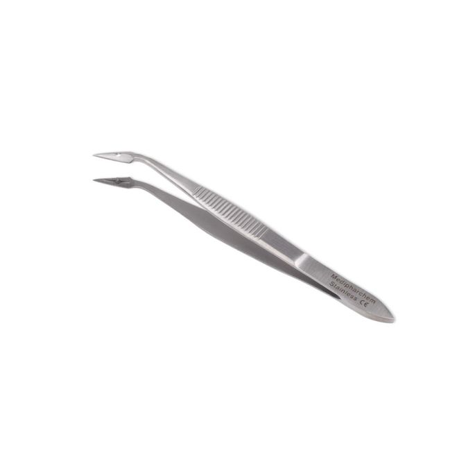 Hunter splinterpincet 11 cm gebogen RVS