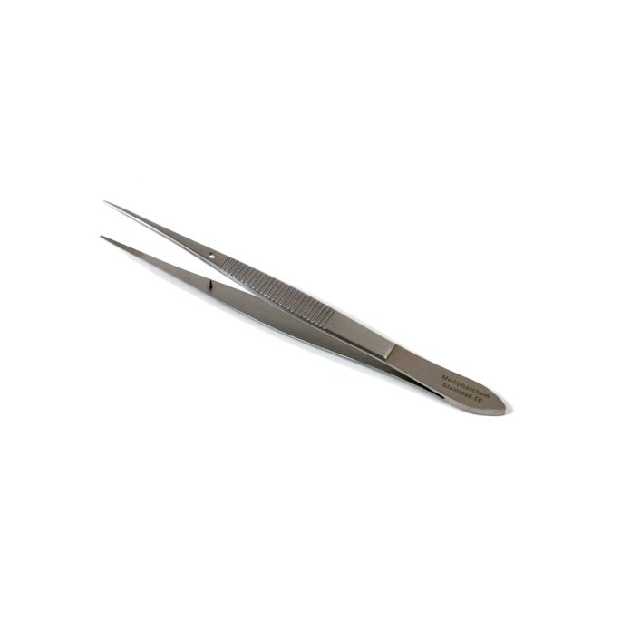 Microscopiepincet spits/spits met geleide stift 14 cm 
