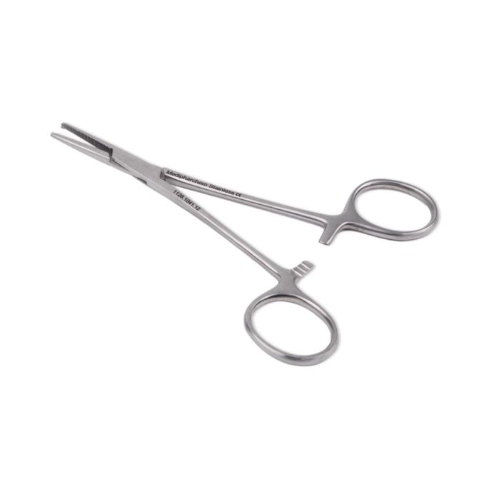 Mosquito arterieklem 1x2 tanden 12 cm recht RVS