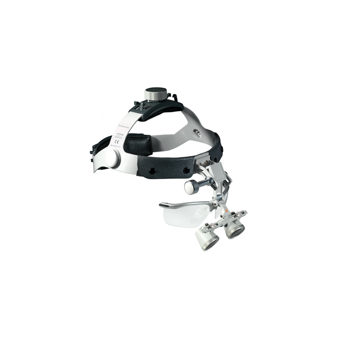 Heine HR 2.5x Optieken met i-View op Professional L Hoofdband met S-GUARD, werkafstand 340 mm