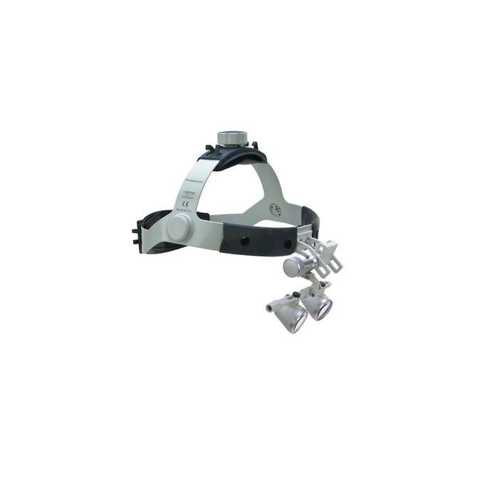 Heine HR 2.5x Optieken met i-View op Professionele L Hoofdband zonder S-GUARD (520 mm)