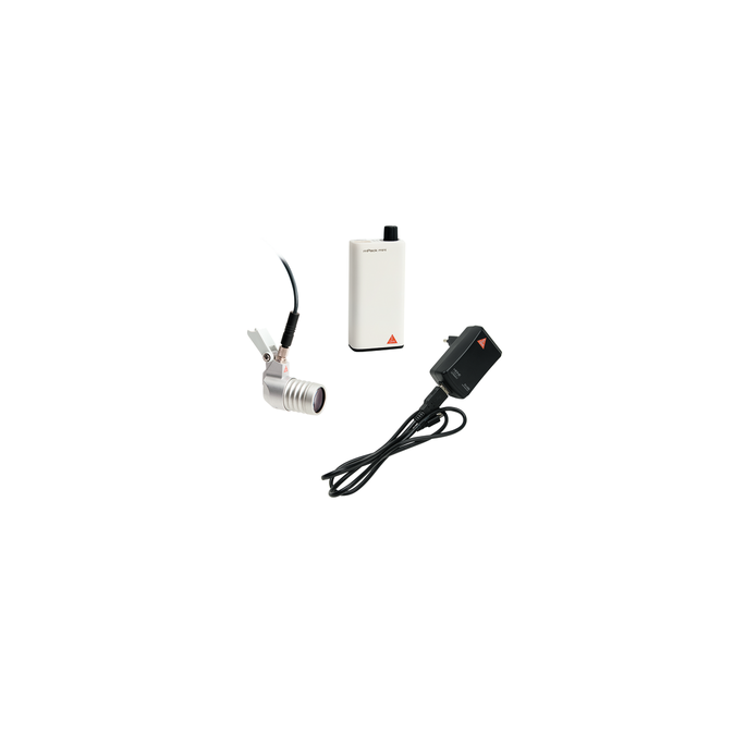 Heine LoupeLight2 met mPack mini en E4-USB plug-in transformator