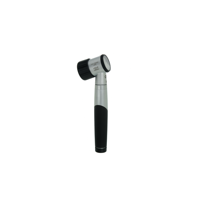 Heine mini 3000 LED Dermatoscoop met contactplaat met schaal, mini 3000 batterijhandvat en 10 ml dermatoscopieolie