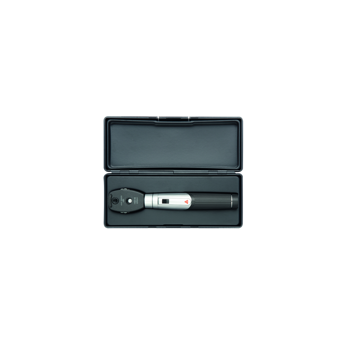 Heine mini 3000 oftalmoscoopset, batterijhandvat met batterijen, harde koffer 2.5V LED