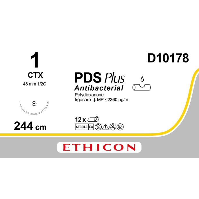 PDS Plus violet 1, LOOP CTX naald, D10178, 12 stuks