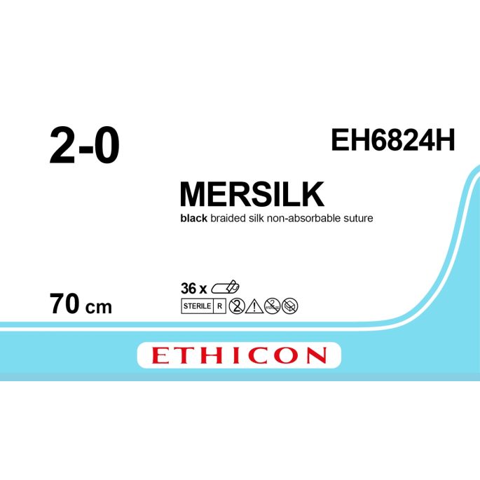 Silk zwart 2-0, EH6824H, 36 stuks