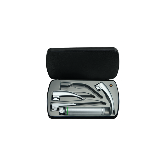 Heine Classic+ F.O. Laryngoscoop set met F.O. batterijhandvat, 2.5V