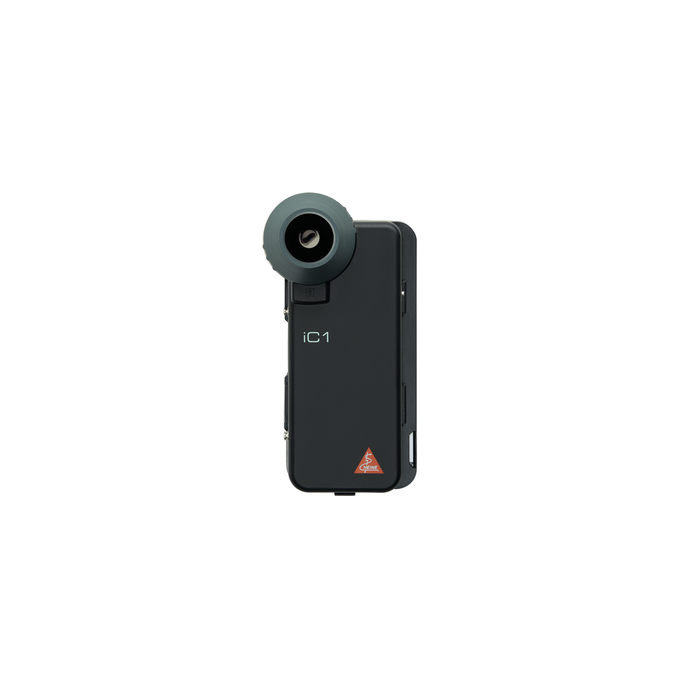 Heine iC1 dermatoscoop met contactplaat met schaalverdeling, montagekoffer voor iPhone 5s en SE 1e gen., USB-kabel, netadapter