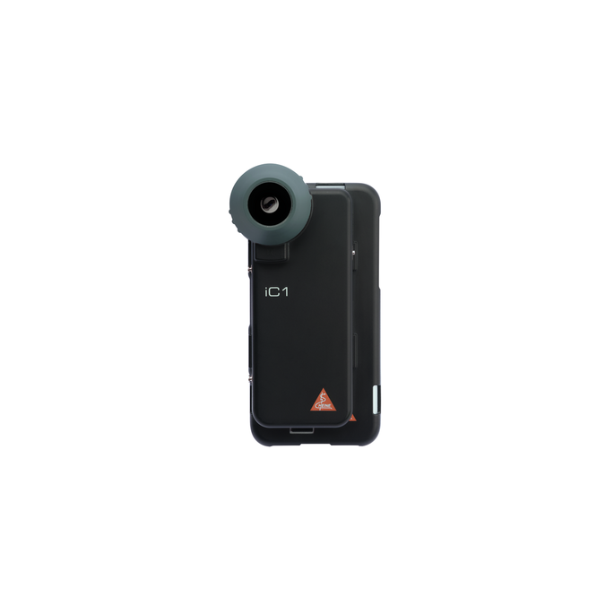 Heine iC1 dermatoscoop met contactplaat met schaalverdeling, montagekoffer voor iPhone 12 Pro, USB-kabel, netadapter