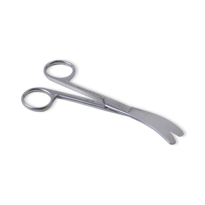 Busch linkshandige navelstrengschaar 16 cm gebogen RVS