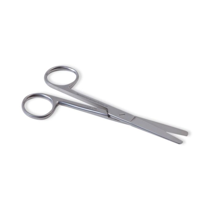 Chirurgische schaar linkshandig stomp/stomp 18 cm recht RVS