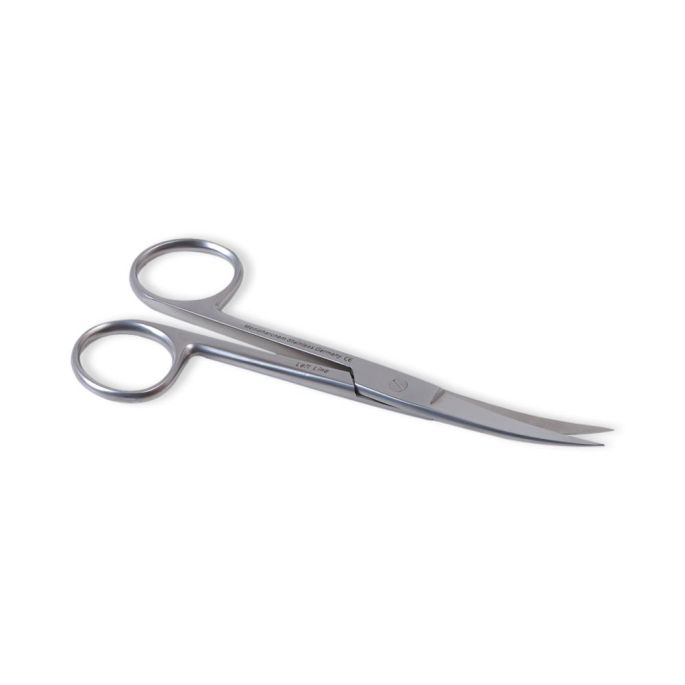 Chirurgische schaar linkshandig spits/spits 14 cm gebogen RVS