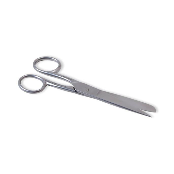 Huishoudschaar linkshandig 18 cm RVS