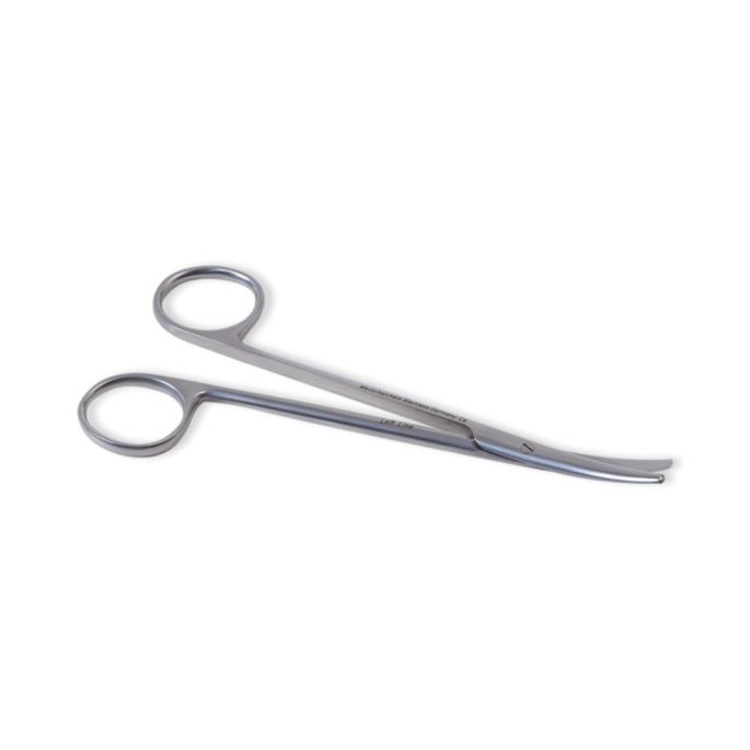 Metzenbaum linkshandige prepareerschaar stomp/stomp 14 cm gebogen RVS