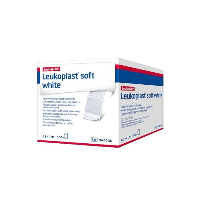 Leukoplast Soft White injectiepleister, 1,9 x 4 cm, 500 stuks