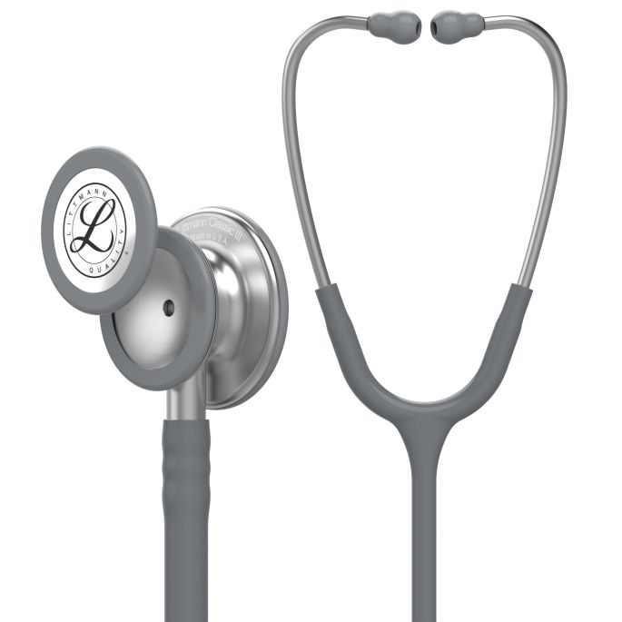 3M Littmann Classic III Monitoring Stethoscoop Grijs | Rvs Geborsteld