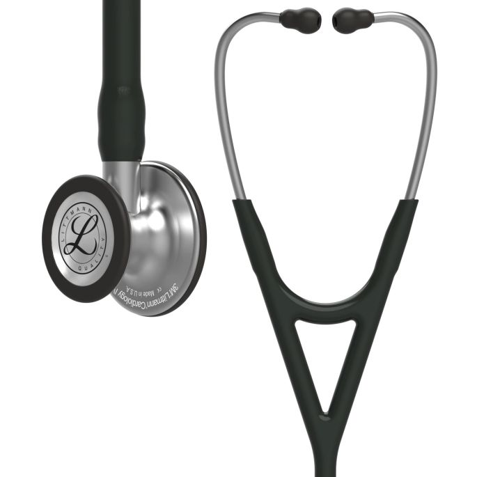 3M Littmann Cardiology IV Diagnostic Stethoscoop Zwart | Rvs Geborsteld