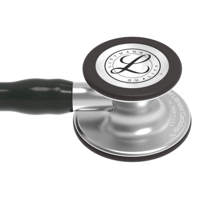 3M Littmann Cardiology IV Diagnostic Stethoscoop Zwart | Rvs Geborsteld