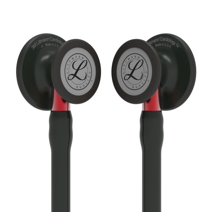 3M Littmann Cardiology IV Diagnostic Stethoscoop Zwart | Rood