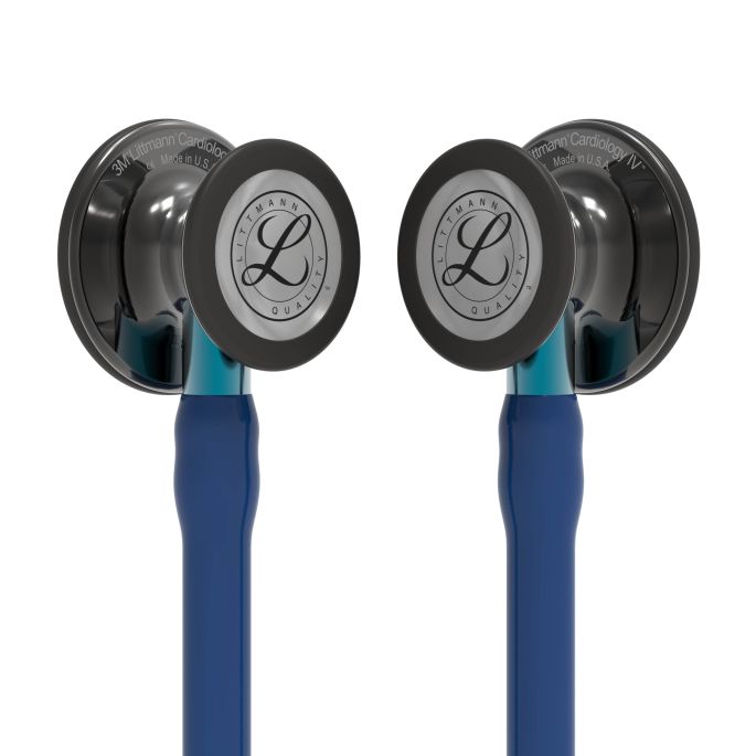 3M Littmann Cardiology IV Diagnostic Stethoscoop Marine Blauw | Smoke Glans