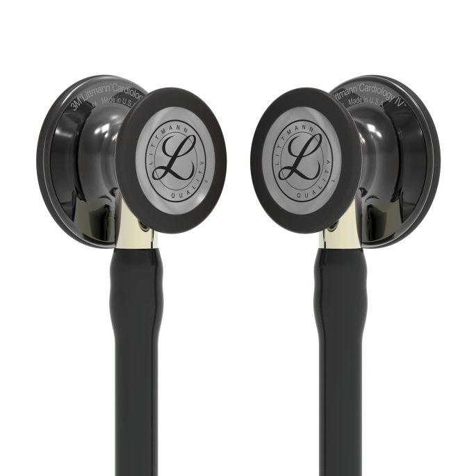 3M Littmann Cardiology IV Diagnostic Stethoscoop Zwart | Smoke Glans | Champagne