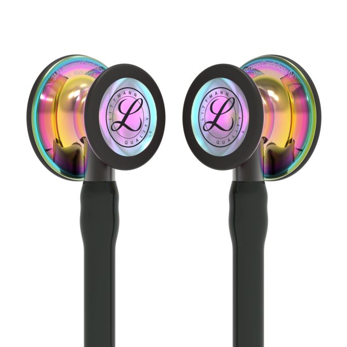 3M Littmann Cardiology IV Diagnostic Stethoscoop Zwart | Rainbow Glans