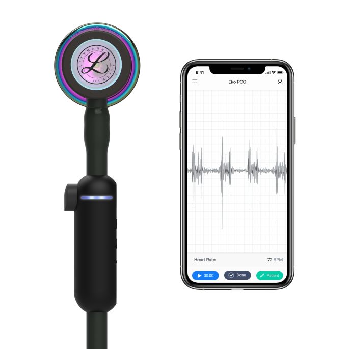 3M Littmann CORE Digital Stethoscoop Zwart | Rainbow Glans