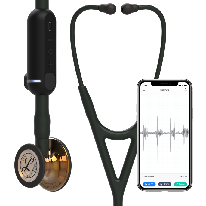 3M Littmann CORE Digital Stethoscoop Zwart | Koper Glans