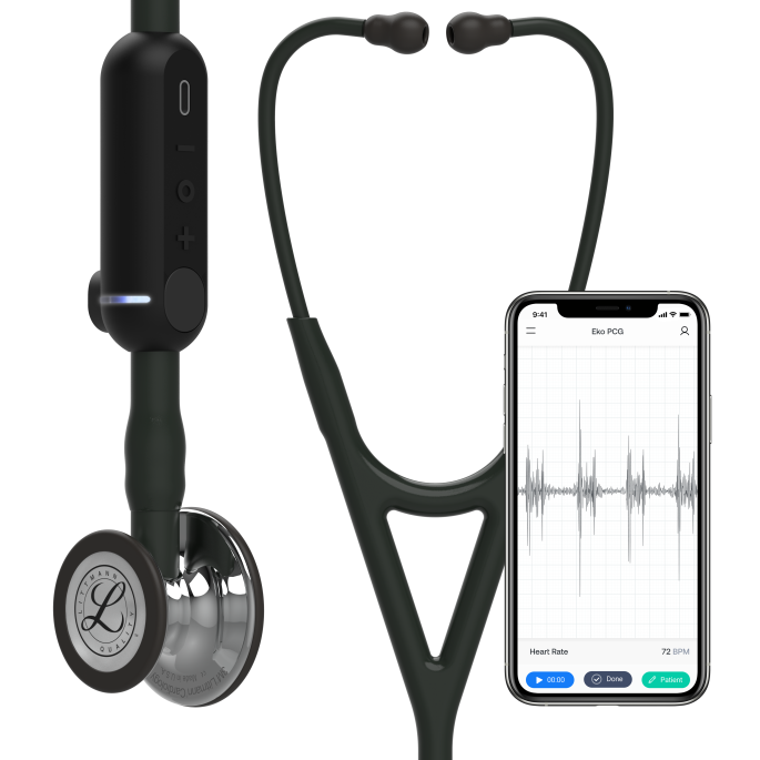 3M Littmann CORE Digital Stethoscoop Zwart | Spiegel