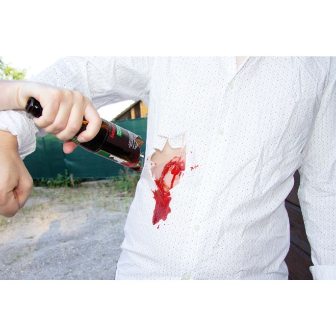Wondmoulage gesneden gebroken fles