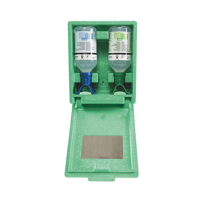 Oogspoelstation Plum NaCl + pH-neutraal met wandbox 500 & 500 ml