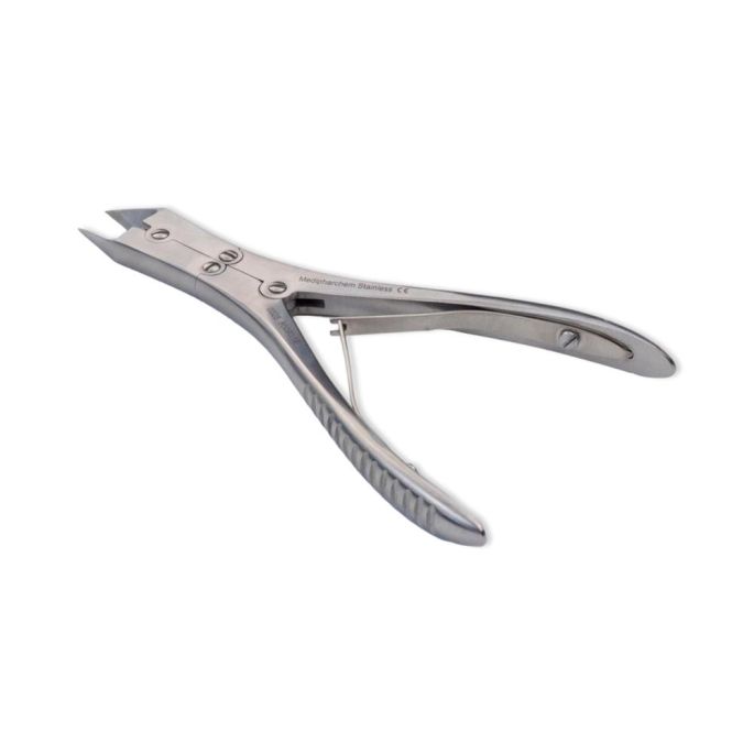 Pedicure-Nageltang met dubbel scharnier en rechte bek, 15 cm