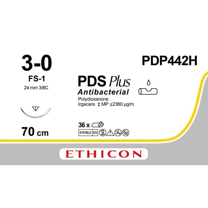 PDS Plus CLR 3-0, FS-1 naald, PDP442H, 36 stuks