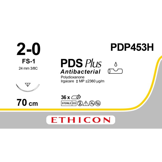 PDS Plus violet 2-0, FS-1 naald, PDP453H, 36 stuks