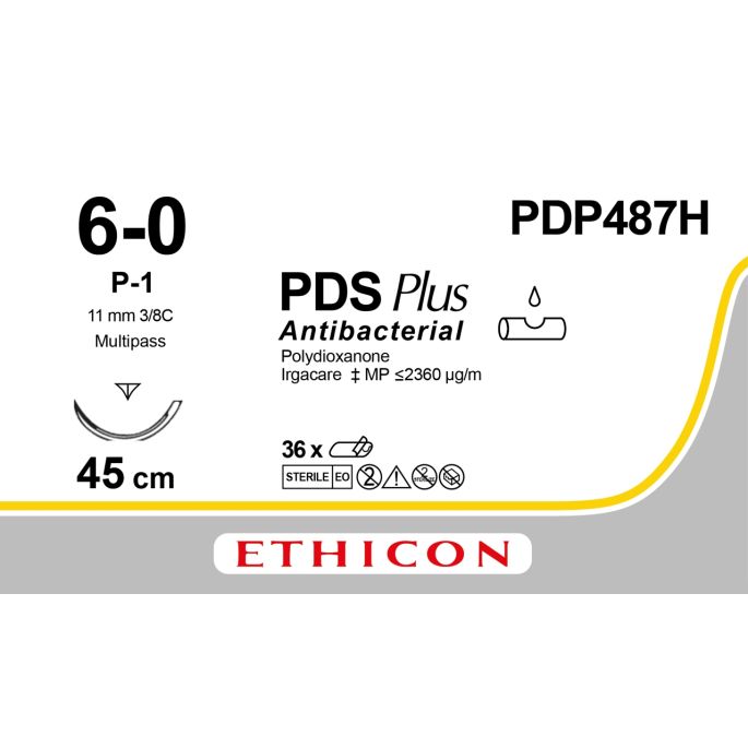 PDS Plus violet 6-0, P-1 PRIME MP naald, PDP487H, 36 stuks
