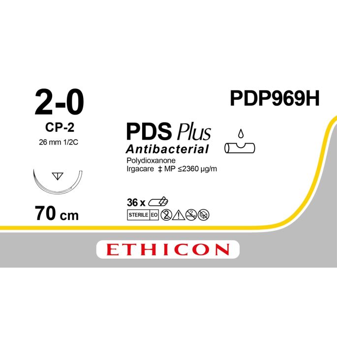 PDS Plus violet 2-0, CP-2 naald, PDP969H, 36 stuks