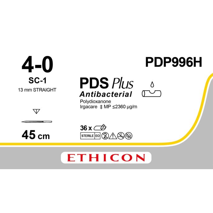 PDS Plus violet 4-0, SC-1 naald, PDP996H, 36 stuks