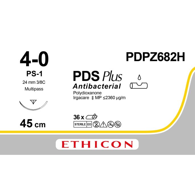 PDS Plus CLR 4-0, PS-1 PRIME MP naald, PDPZ682H, 36 stuks