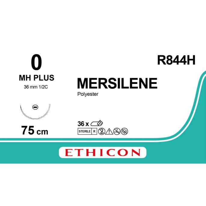 Mersilene groen 0, MH PLUS naald, R844H, 36 stuks