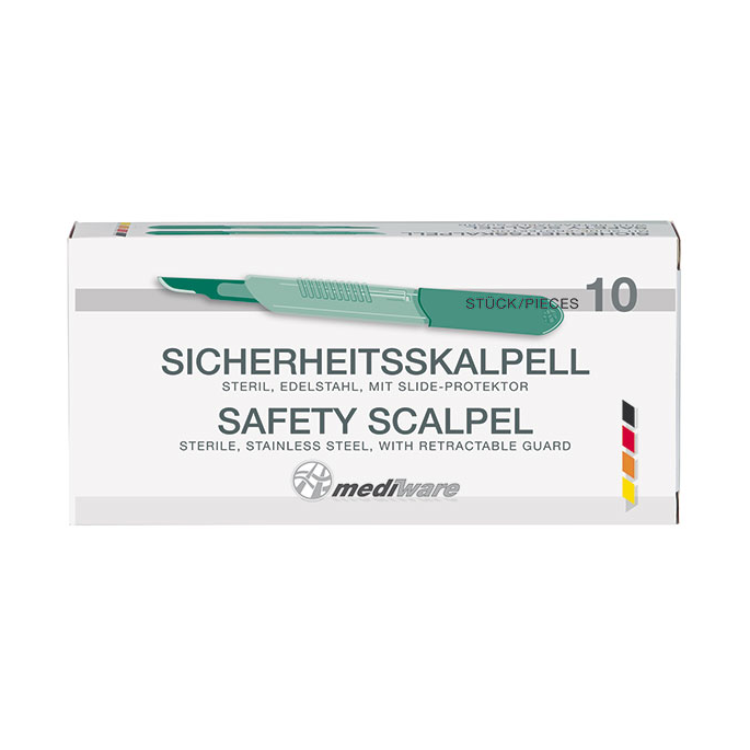 Scalpels met veiligheid systeem fig 15, 10 stuks