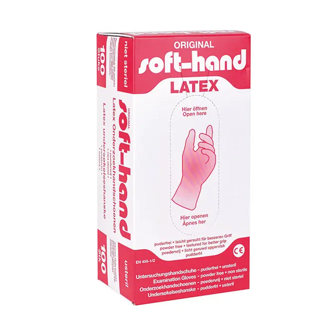 Soft-hand Latex handschoenen PV Large, 100 stuks