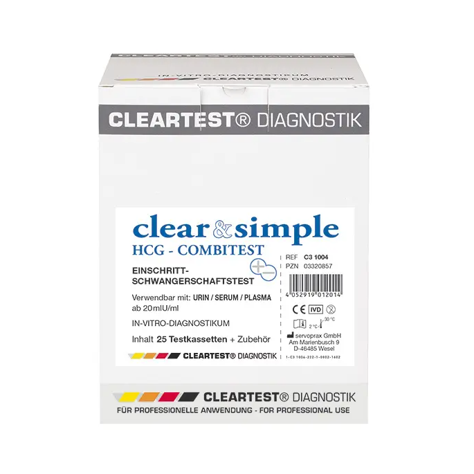 Clear & Simple hCG combi zwangerschapstest, 25 stuks