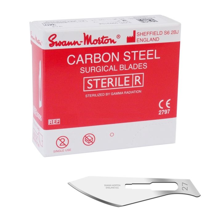 Swann Morton scalpelmesjes carbon, steriel, nr. 27