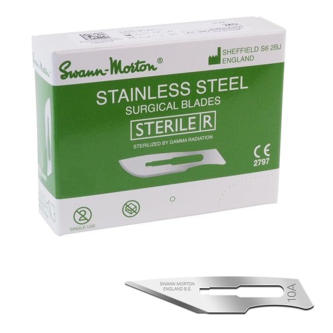 Swann Morton scalpelmesjes RVS, steriel, nr. 10A