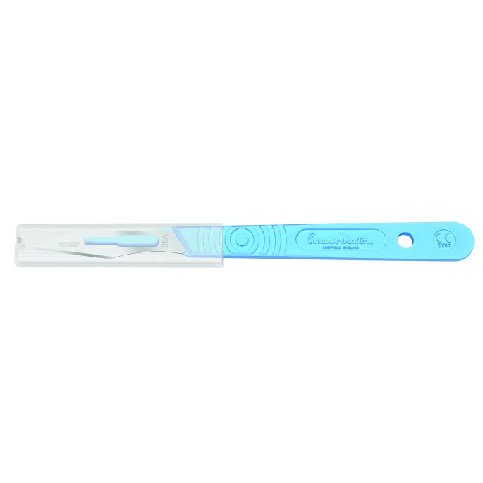 Swann Morton wegwerp scalpels met beschermhoes, niet steriel, bulk, nr. 25A