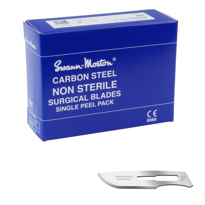 Swann Morton Individueel Peel Pack scalpelmesjes carbon, nr. 10